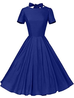 GownTown Womens 1950s Vintage Retro Party Swing Dress Rockabillty Stretchy Dress