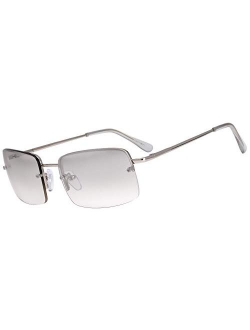 The Fresh Minimalist Small Rectangular Sunglasses Clear Eyewear Spring Hinge - Gift Box Package