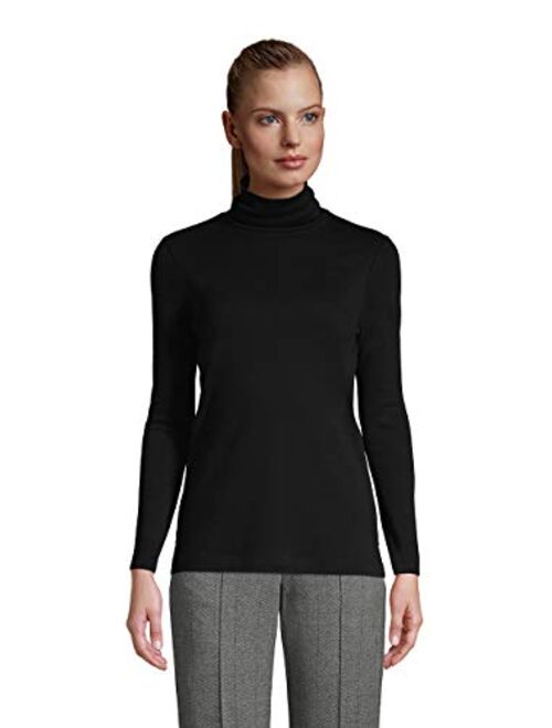 Lands' End Women's Supima Cotton Long Sleeve Turtleneck