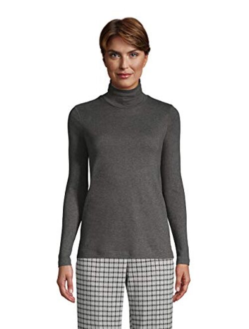 Lands' End Women's Supima Cotton Long Sleeve Turtleneck