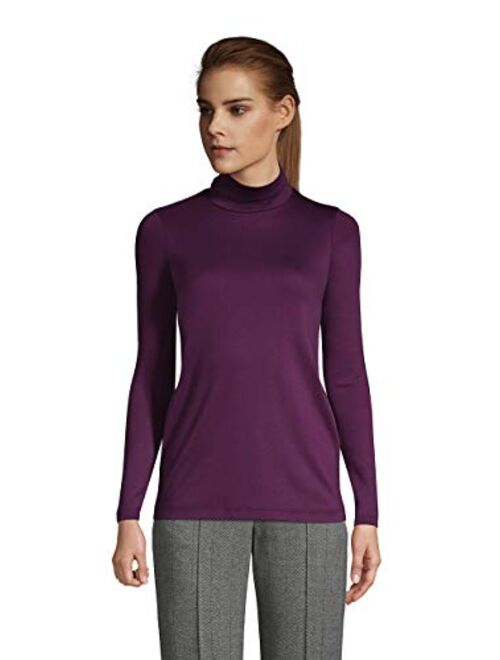 Lands' End Women's Supima Cotton Long Sleeve Turtleneck