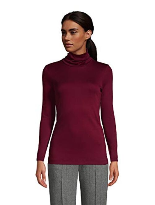 Lands' End Women's Supima Cotton Long Sleeve Turtleneck