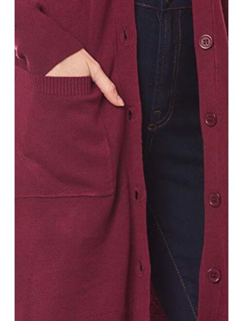 Lotiful Long Cardigans Duster with Pocket Button Up Lightweight Sweater Cardigans for Women