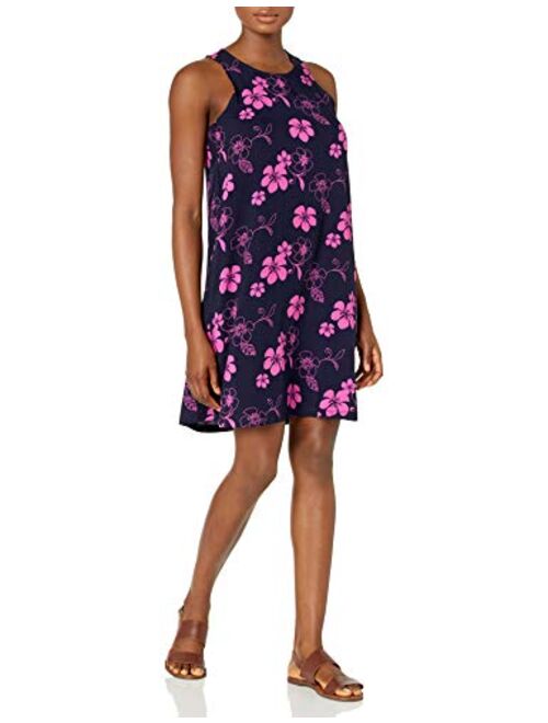 Amazon Brand - 28 Palms Women's Tropical Hawaiian Print Lightweight Sleeveless Shift Dress