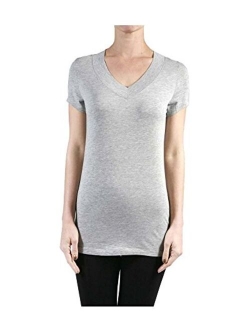 Hollywood Star Fashion Women's Deep V-Neck Short-Sleeve Shirt