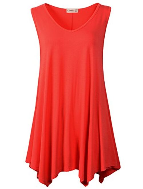 LARACE Women V-Neck Tank Top Tunic for Leggings