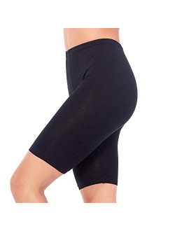 MANCYFIT Short Leggings for Women Slip Shorts Mid Thigh Legging Plus Size Undershorts Flat