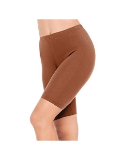 MANCYFIT Short Leggings for Women Slip Shorts Mid Thigh Legging Plus Size Undershorts Flat