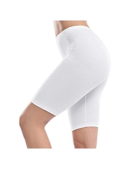 MANCYFIT Short Leggings for Women Slip Shorts Mid Thigh Legging Plus Size Undershorts Flat