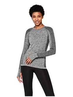 Amazon Brand - AURIQUE Women's Seamless Long Sleeve Sports Top