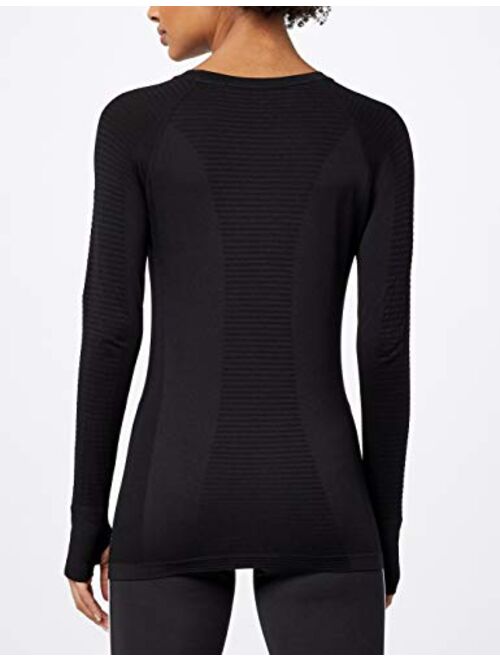 Amazon Brand - AURIQUE Women's Seamless Long Sleeve Sports Top