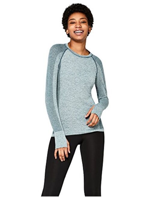 Amazon Brand - AURIQUE Women's Seamless Long Sleeve Sports Top