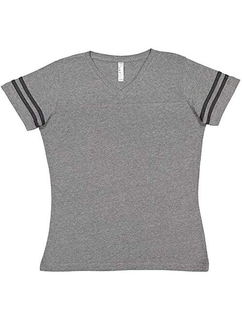 LAT Ladies' Fine Jersey Short Sleeve Football Tee