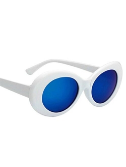 WebDeals - Oval Round Retro Sunglasses Color Tint or Smoke Lenses