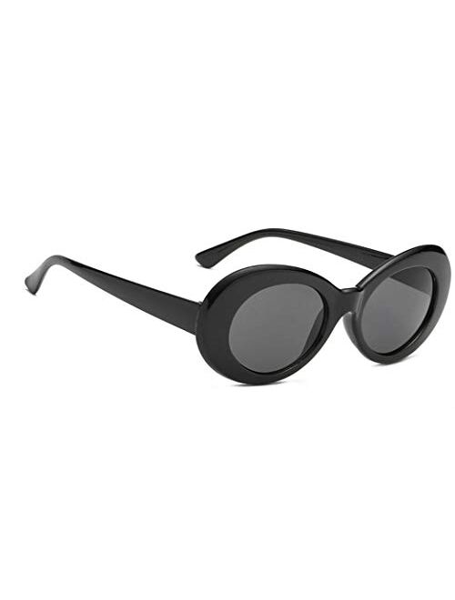 WebDeals - Oval Round Retro Sunglasses Color Tint or Smoke Lenses