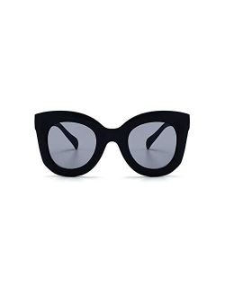 Butterfly Sunglasses Semi Cat Eye Glasses Plastic Frame Clear Gradient Lenses