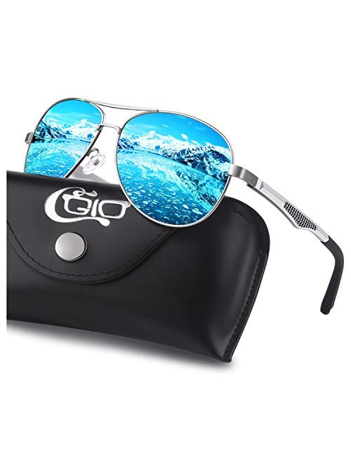 CGID GA61 Premium Al-Mg Alloy Pilot Polarized Sunglasses UV400,Spring Hinges