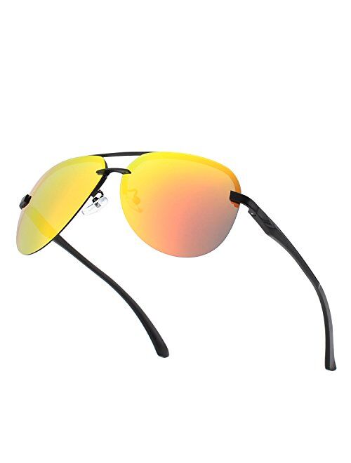 CGID GA61 Premium Al-Mg Alloy Pilot Polarized Sunglasses UV400,Spring Hinges