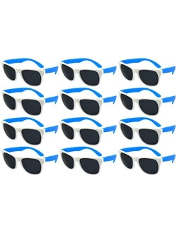 Edge I-Wear 12 Bulk 80s Neon Party Sunglasses for Adult Party Favors with CPSIA certified-Lead(Pb) Content Free