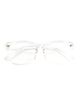 Happy Store CN81 Large Oversized Bold Frame UV 400 Clear Lens Horn Rimmed Glasses