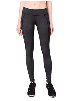 Women's Mid/High Waist Yoga Leggings 28"/25" Workout Athletic Pants Running Tights with Pockets