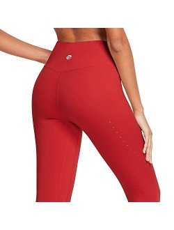 Women's Mid/High Waist Yoga Leggings 28"/25" Workout Athletic Pants Running Tights with Pockets