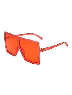 MAOLEN Oversized Square Sunglasses for Women Men Flat Top Shades 2020 Trendy Fashion Sunglasses