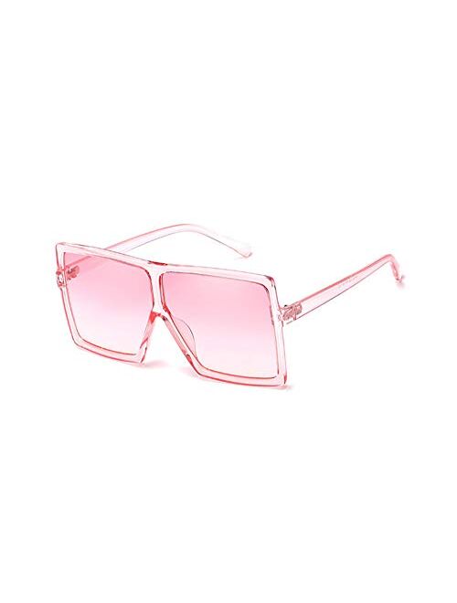 MAOLEN Oversized Square Sunglasses for Women Men Flat Top Shades 2020 Trendy Fashion Sunglasses