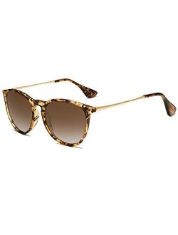 Polarized Sunglasses for Women Men Round Classic Vintage Style TR90 SJ2091