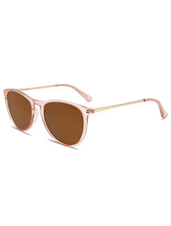 Polarized Sunglasses for Women Men Round Classic Vintage Style TR90 SJ2091