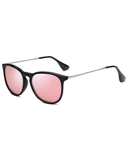 Polarized Sunglasses for Women Men Round Classic Vintage Style TR90 SJ2091