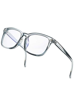 DeBuff Blue Light Blocking Glasses Women Men Clear Lens Square Frame Computer Eyeglasses