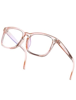 DeBuff Blue Light Blocking Glasses Women Men Clear Lens Square Frame Computer Eyeglasses