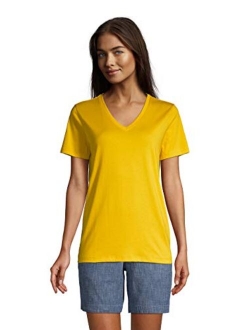 Women's Relaxed Supima Cotton Short Sleeve V-Neck T-Shirt