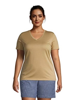 Women's Relaxed Supima Cotton Short Sleeve V-Neck T-Shirt