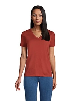 Women's Relaxed Supima Cotton Short Sleeve V-Neck T-Shirt