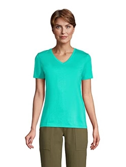 Women's Relaxed Supima Cotton Short Sleeve V-Neck T-Shirt