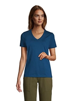 Women's Relaxed Supima Cotton Short Sleeve V-Neck T-Shirt