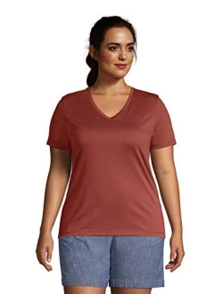 Women's Relaxed Supima Cotton Short Sleeve V-Neck T-Shirt