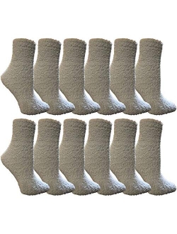 Yacht & Smith Women Fuzzy Socks Crew Socks, Warm Butter Soft (9-11)