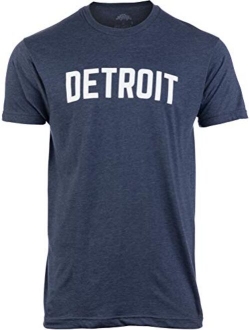 Detroit | Classic Retro City Grey Blue Red Black Detroiter 313 Cool Michigan Men Women T-Shirt