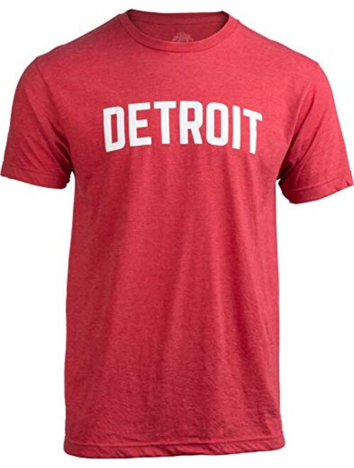 Detroit | Classic Retro City Grey Blue Red Black Detroiter 313 Cool Michigan Men Women T-Shirt