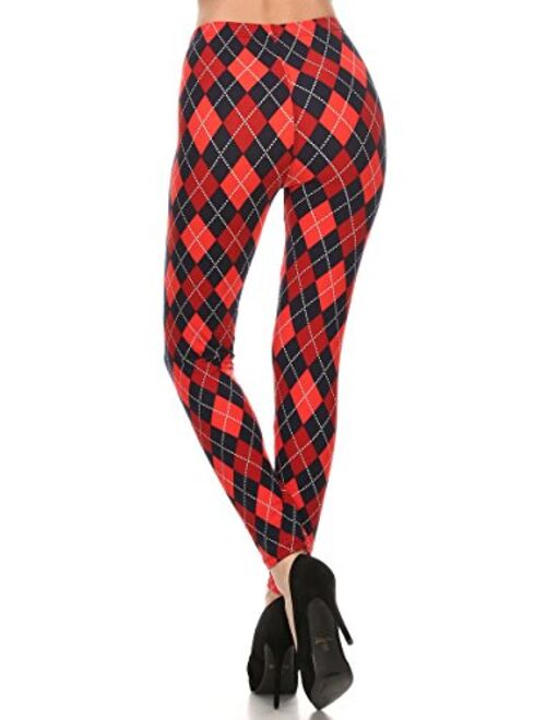 Leggings Depot Women's Ultra Soft Hearts Printed Fashion Leggings Pants Batch20