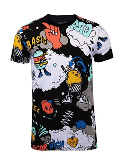 Screenshotbrand Mens Hipster Hip-Hop Urban Modern Tees - NYC Street Fashion Streetwear Longline Print T-Shirt