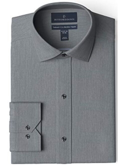 Buttoned Down Men's Tailored Fit Spread Collar Solid Non-Iron Dress Shirt