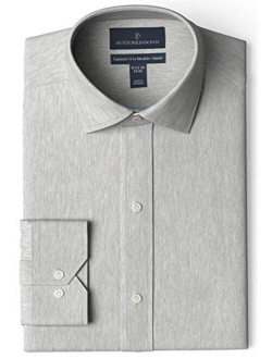 Buttoned Down Men's Tailored Fit Spread Collar Solid Non-Iron Dress Shirt