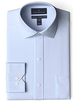 Buttoned Down Men's Tailored Fit Spread Collar Solid Non-Iron Dress Shirt