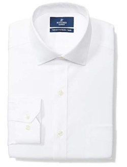 Buttoned Down Men's Tailored Fit Spread Collar Solid Non-Iron Dress Shirt