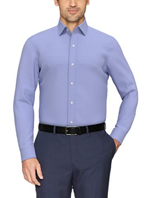 Buttoned Down Men's Tailored Fit Spread Collar Solid Non-Iron Dress Shirt