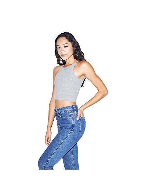 American Apparel Women's Cotton Spandex Sleeveless Crop Top